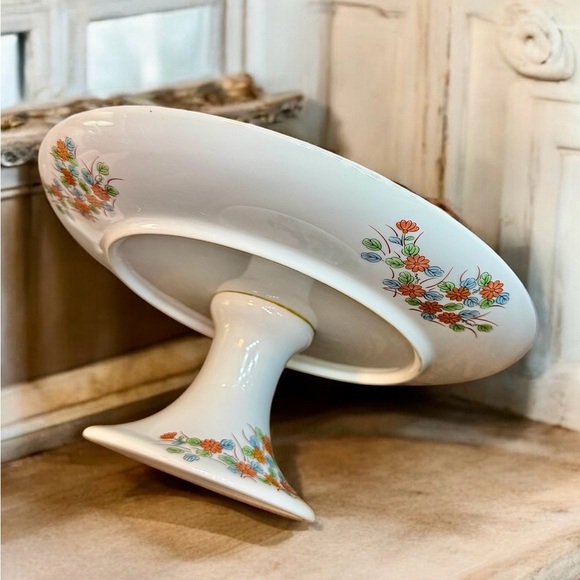 Vintage Japanese Kozan Kiln Porcelain Imari Pedestal Cake Plate Stand, 10” - Picture 6 of 11